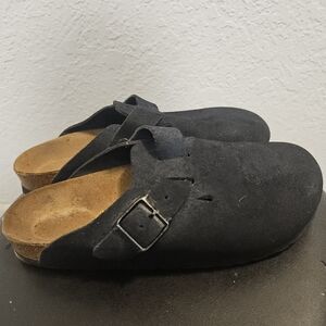 Birkenstock Boston Suede Clog with Buckle